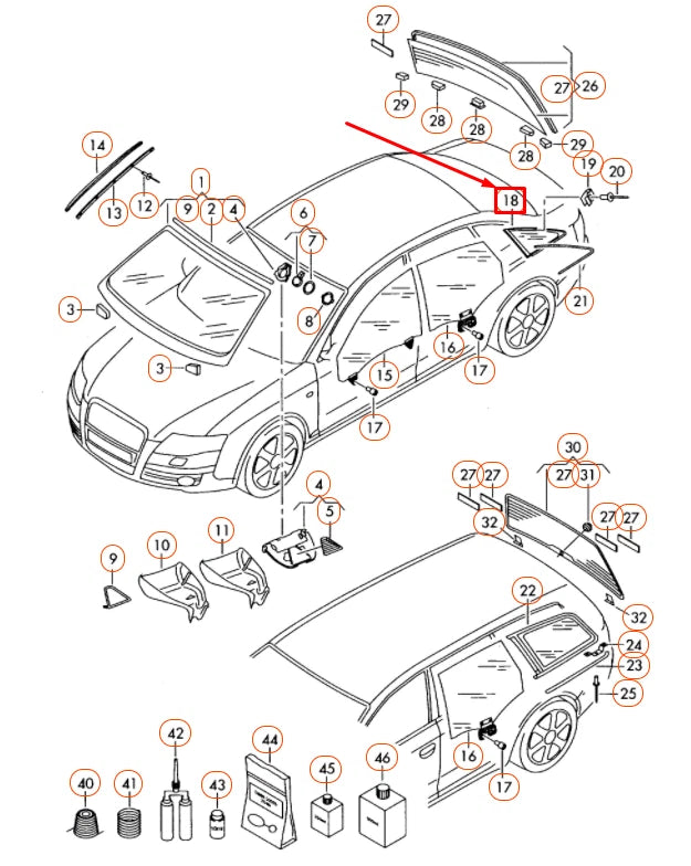 NEW AUDI A4 B8 REAR RIGHT DOOR QUARTER WINDOW 8K5845300GNVB ORIGINAL