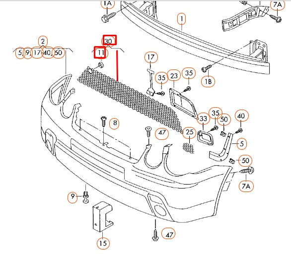 NEW VOLKSWAGEN POLO 9N FRONT BUMPER CENTER LOWER GRILLE 6Q0853677B 9B9 ORIGINAL