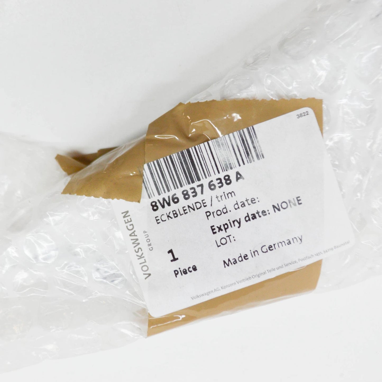 NEW AUDI A5 F5 FRONT RIGHT DOOR MIRROR CORNER TRIM 8W6837638A ORIGINAL