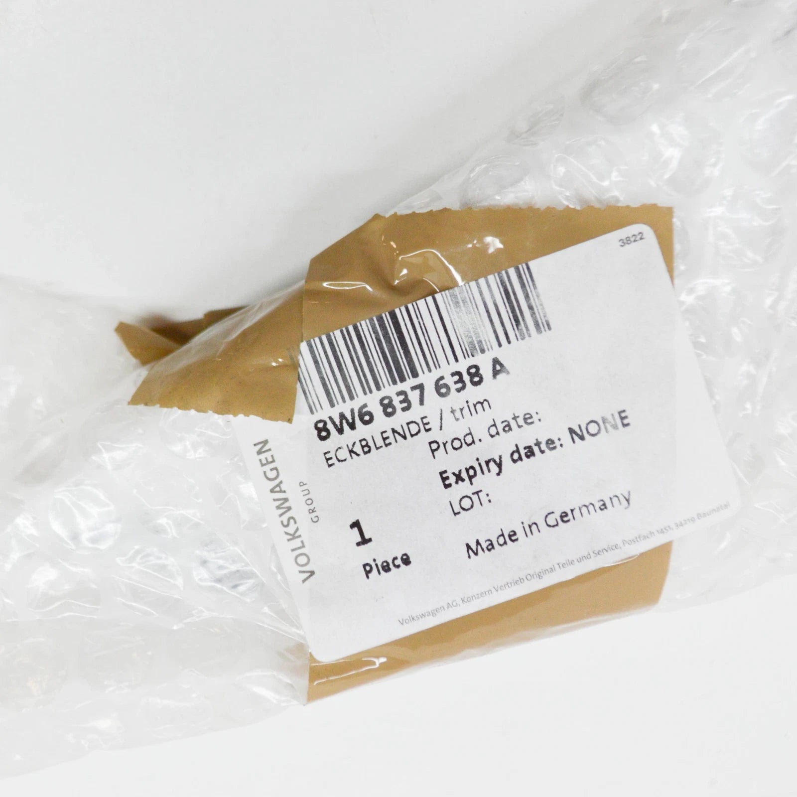 NEW AUDI A5 F5 FRONT RIGHT DOOR MIRROR CORNER TRIM 8W6837638A ORIGINAL