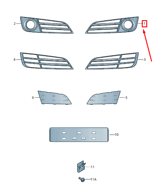 new audi a8 4h front left bumper air guide grille 4h0807679dt94 original