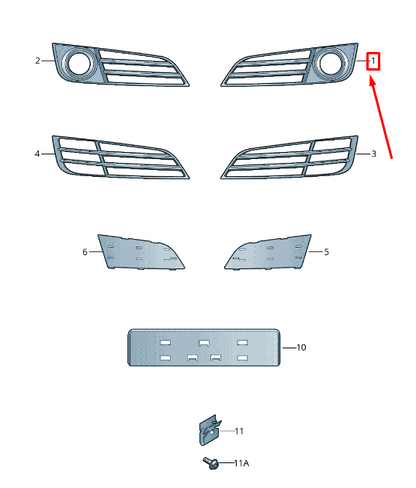 new audi a8 4h front left bumper air guide grille 4h0807679dt94 original
