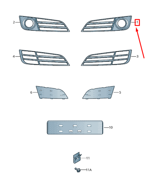 new audi a8 4h front left bumper air guide grille 4h0807679dt94 original