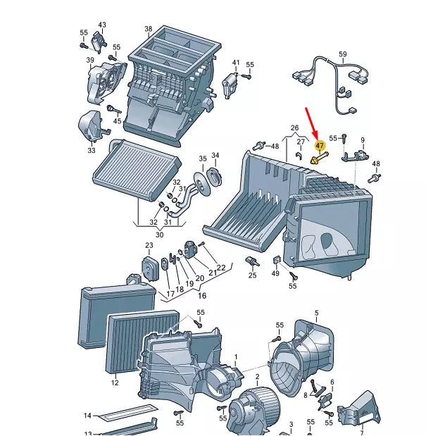 NEW VW TRANSPORTER VI T6 AIR CONDITIONING DRAIN TUBE RHD 7H2820752