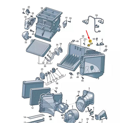NEW VW TRANSPORTER VI T6 AIR CONDITIONING DRAIN TUBE RHD 7H2820752