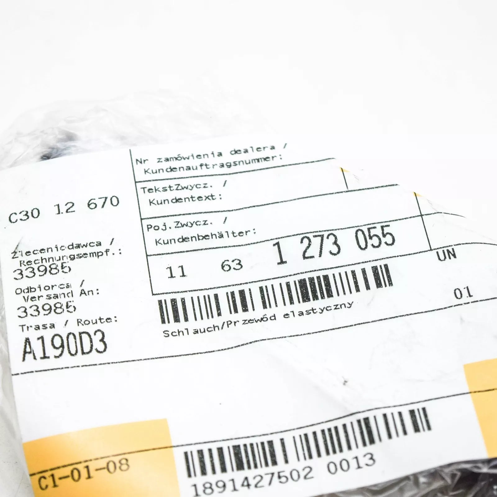 NEW BMW E23 E24 E28 COUPE SEDAN COOLING SYSTEM WATER HOSE 1273055 11631273055