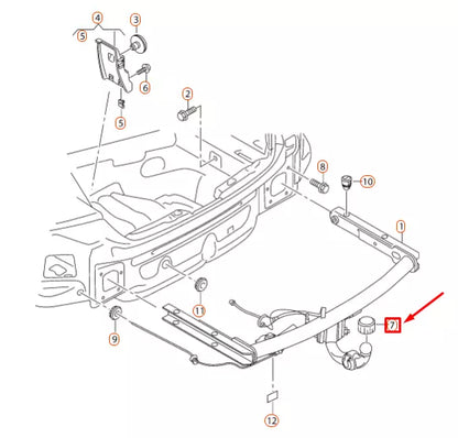 NEW AUDI A6 C7 REAR TOW HITCH PROTECTIVE CAP 8R0803910