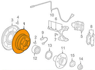 new bmw z3 e36 rear brake disc 34216794298 6794298 3.0 petrol original