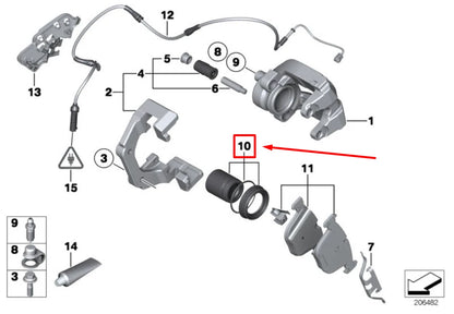 NEW BMW 5 E60 REAR CALIPER REBUILD KIT 6769103 34216769103 ORIGINAL