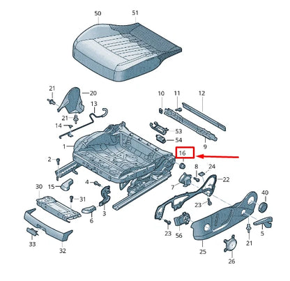 NEW AUDI A6 4A C8 FRONT LEFT SEAT SPINDLE COVER 4N08810874PK