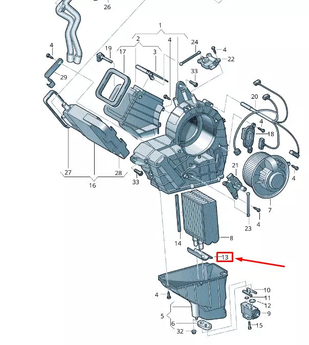 NEW VW TRANSPORTER VI T6 EVAPORATOR SEAL 7H0820133