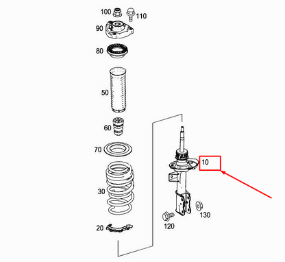 new mercedes-benz b w246 front right shock absorber a2463233000 original