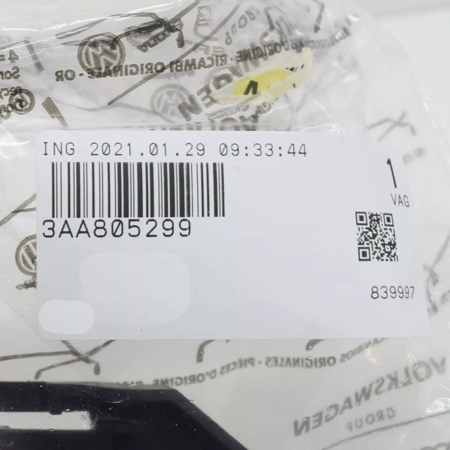 NEW VOLKSWAGEN CC LEFT HEADLIGHT BRACKET MOUNT 3AA805299 ORIGINAL