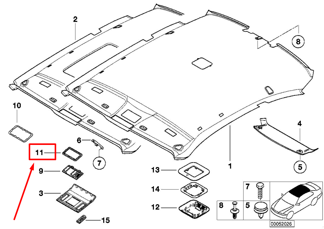 new bmw 3 e46 hands free telephone frame 8174704 51448174704 original