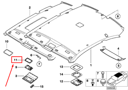 new bmw 3 e46 hands free telephone frame 8174704 51448174704 original