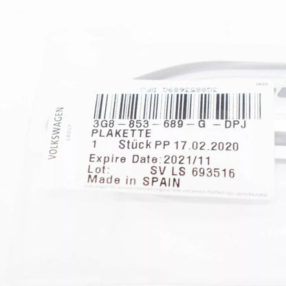 NEW VW ARTEON FRONT LEFT DOOR EMBLEM BADGE R-LINE 3G8853689GDPJ