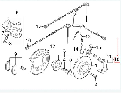 NEW VW BEETLE 5C REAR LEFT CALIPER CARRIER 5K0615425A ORIGINAL