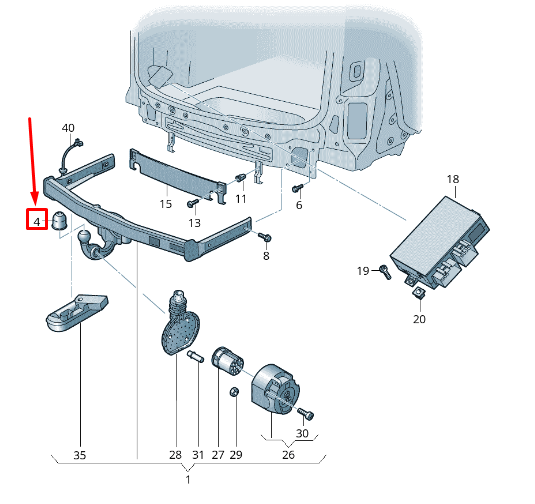 new vw sharan 7n tow hitch protective cap 5n0803910 original