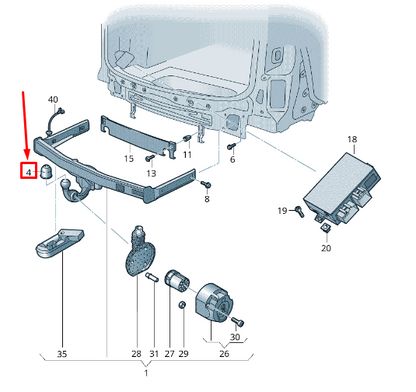 new vw sharan 7n tow hitch protective cap 5n0803910 original