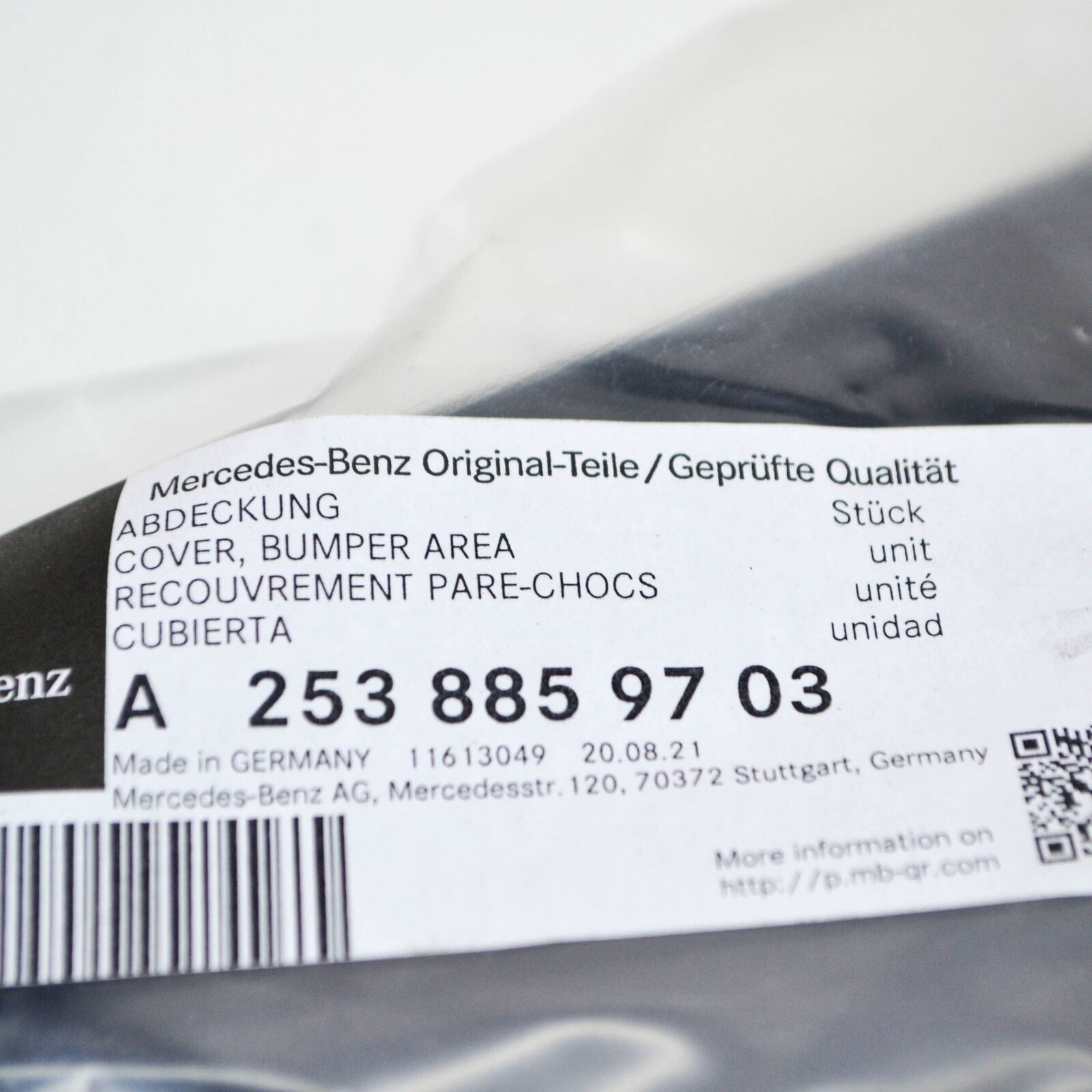 NEW MB GLC X253 AMG FRONT BUMPER RIGHT PANEL COVER A2538859703 ORIGINAL