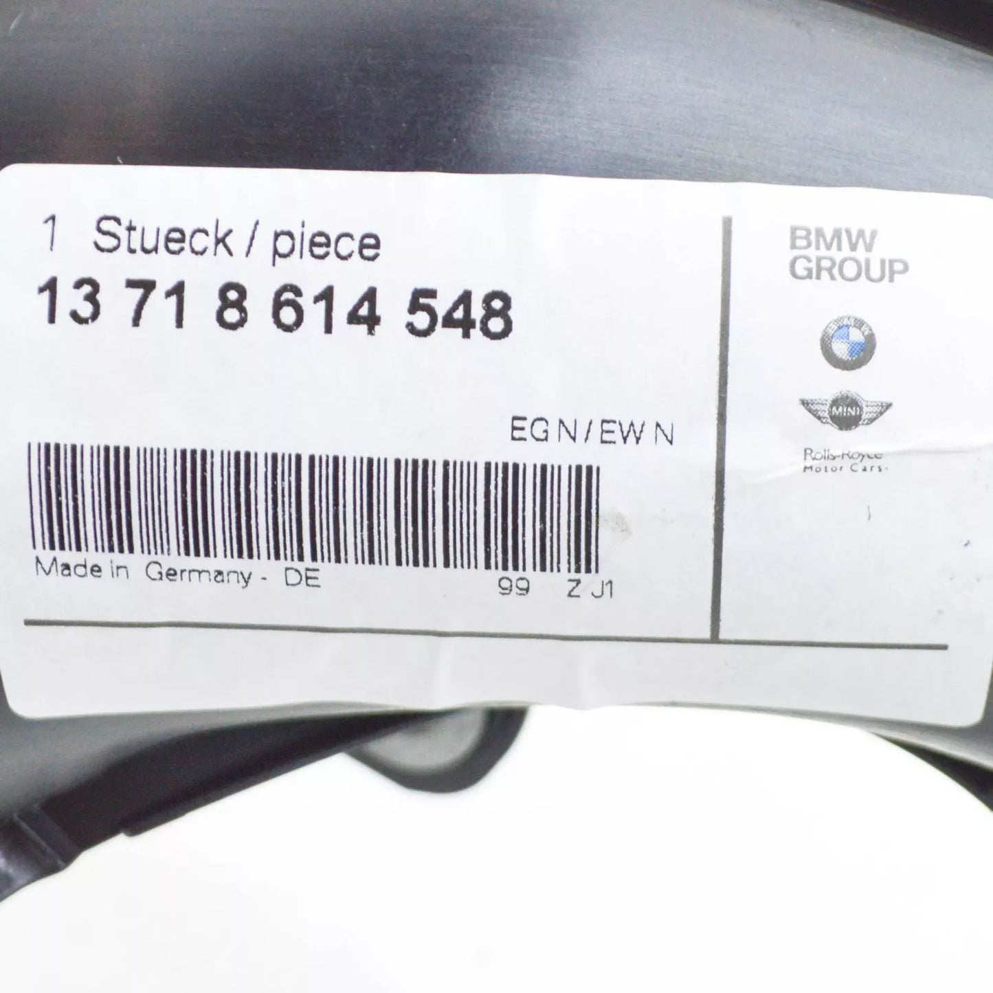 NEW BMW X5 F15 BOTTOM AIR DUCT TUBE 13718614548 ORIGINAL