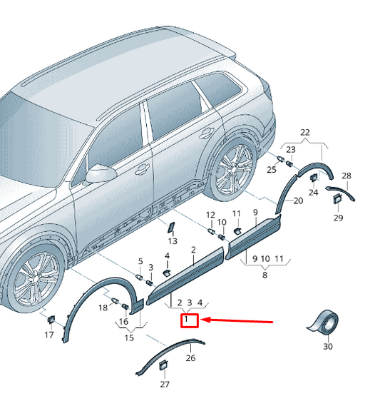 new audi q7 4m front left door cover 4m0853959ggru 4m0853959g gru original