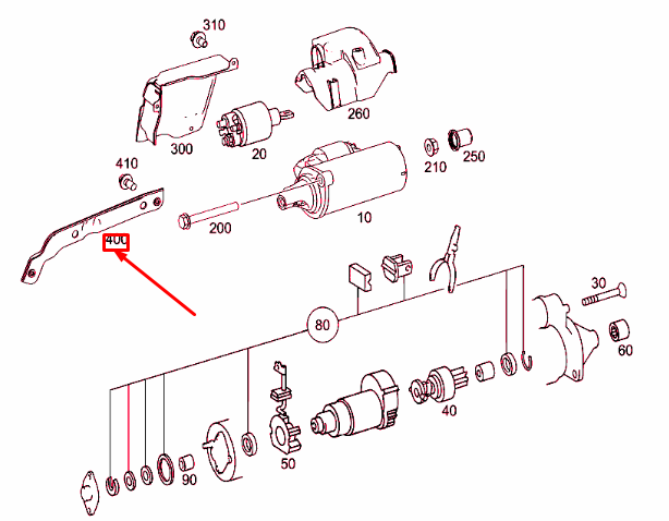 new mercedes-benz sprinter 906 starter bracket a6511510040 original