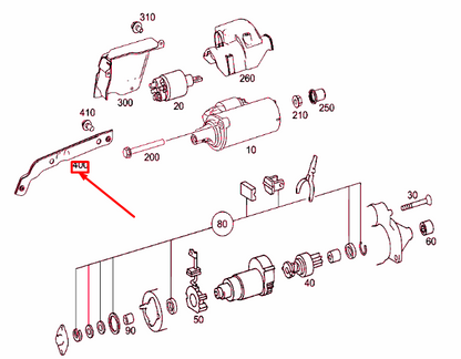new mercedes-benz sprinter 906 starter bracket a6511510040 original