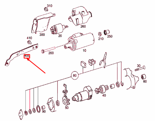 new mercedes-benz sprinter 906 starter bracket a6511510040 original