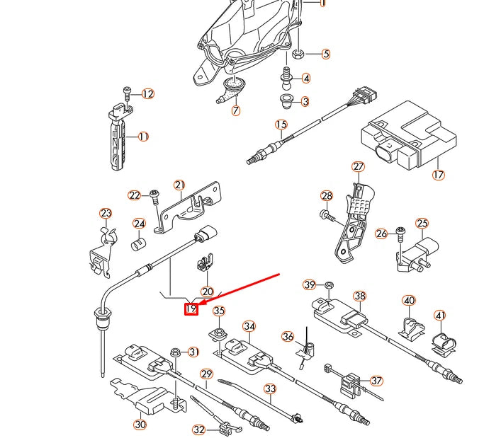 NEW AUDI A6 8G C7 EXHAUST GAS TEMPERATURE SENSOR 4G0906088H