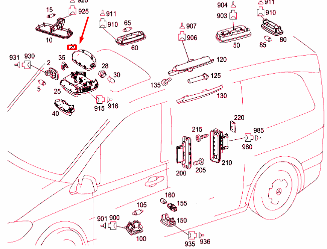 NEW MERCEDES-BENZ VITO W639 ROOF LOWER PART RACK A90669504697J69 ORIGINAL