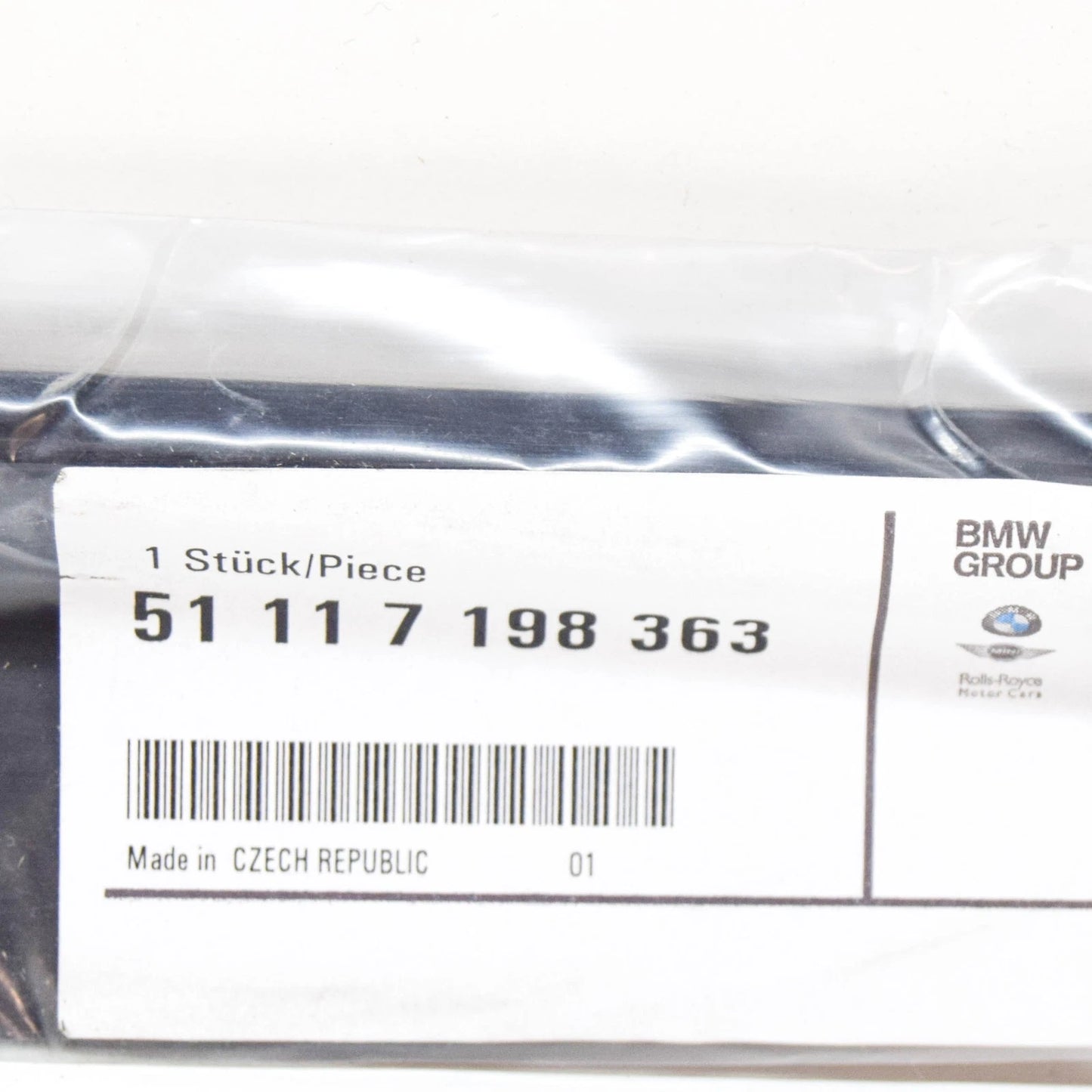 NEW BMW 5 E60 FRONT BUMPER LOWER SPOILER 51117198363 ORIGINAL