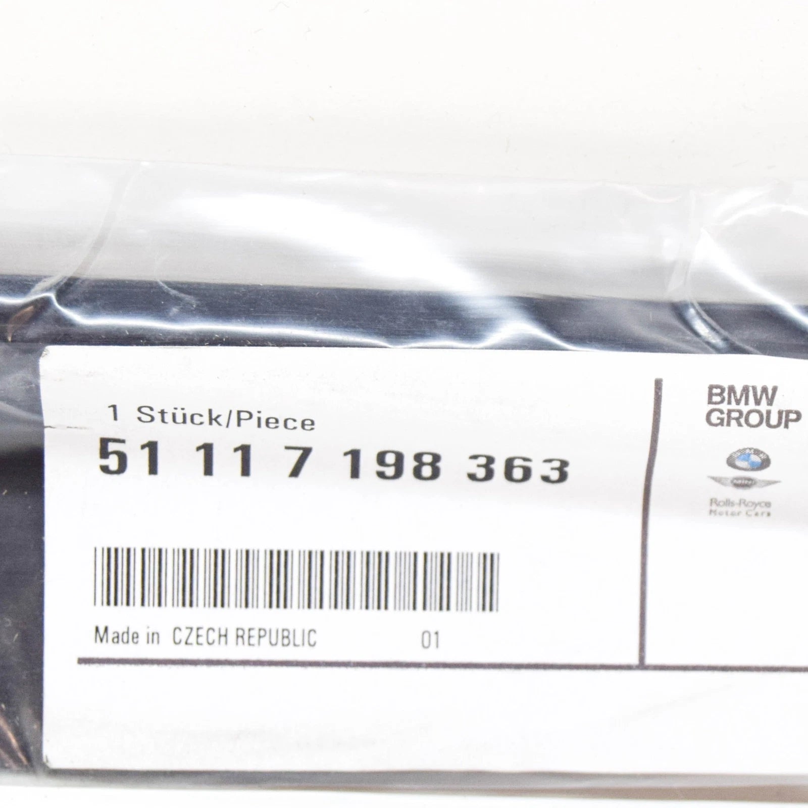 NEW BMW 5 E60 FRONT BUMPER LOWER SPOILER 51117198363 ORIGINAL