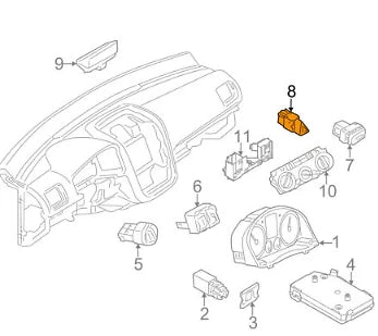 NEW VOLKSWAGEN GOLF MK6 HAZARD WARNING SWITCH PUSH BUTTON 5K0953509A