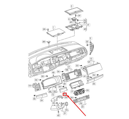 NEW VW TRANSPORTER T6 LEFT DASH PANEL TRIM RHD 7E6857298JP9 ORIGINAL