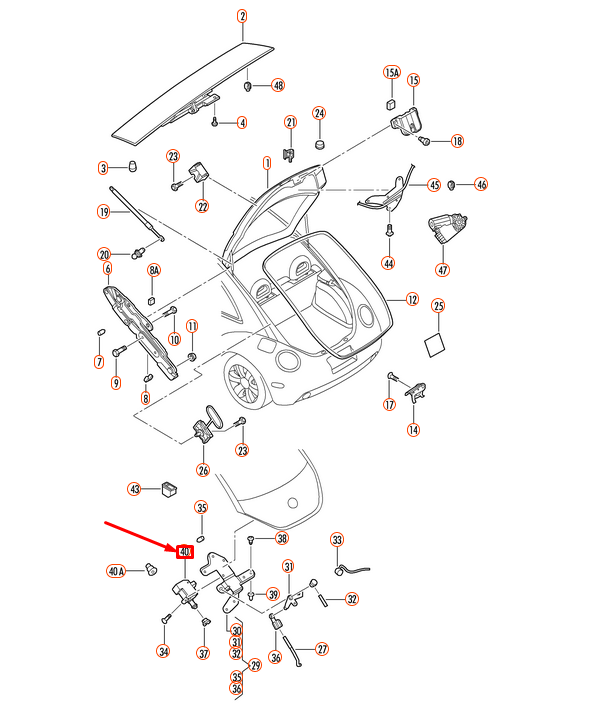 NEW VW BEETLE 9C REAR LID TRUNK LOCK ACTUATOR 1C0959781 ORIGINAL