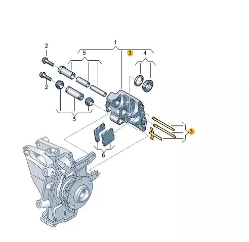 NEW AUDI R8 42 HAND BRAKE CALIPER ATTACHMENT 1 SET 420698269B