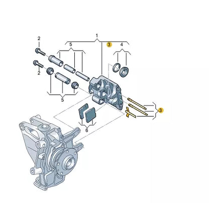NEW AUDI R8 42 HAND BRAKE CALIPER ATTACHMENT 1 SET 420698269B