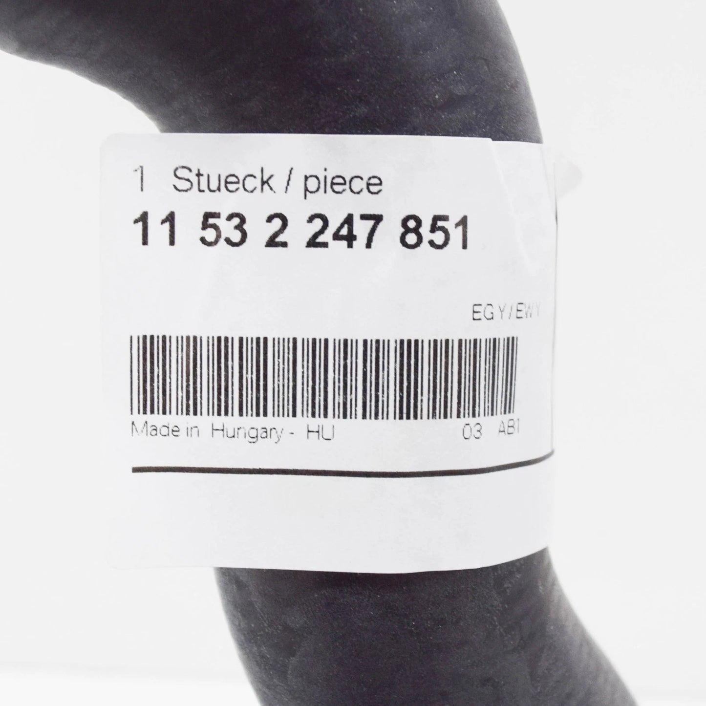 NEW BMW 3 E46 COOLING SYSTEM WATER HOSE 11532247851 ORIGINAL