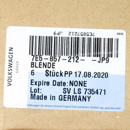 NEW VW TRANSPORTER T6 FRESH AIR AND HEATER CONTROL TRIM 7E5857212JP9