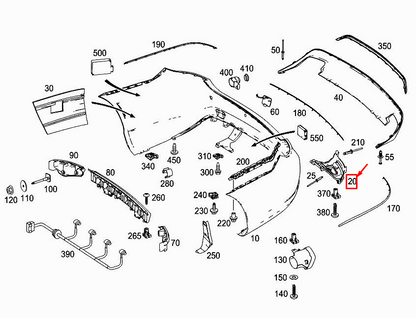new mercedes-benz e cabrio a207 rear left bumper bracket a2078850114 original