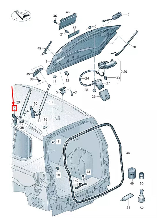 NEW VW TOURAN 5T REAR RIGHT DRIVE UNIT BRACKET 5TA827428E