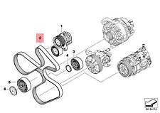new bmw e82 e88 e90 e90n e91 e92 v ribbed belt 7pk x 1855 7628652 11287628652