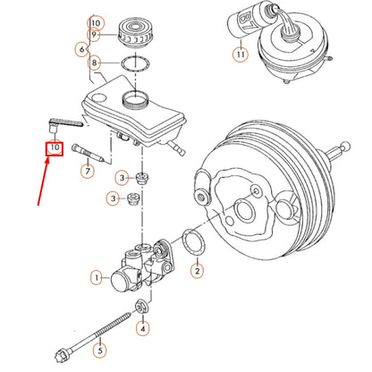 NEW AUDI A4 B7 BRAKE FLUID RESERVOIR LEVEL SENSOR 8E0611377 ORIGINAL