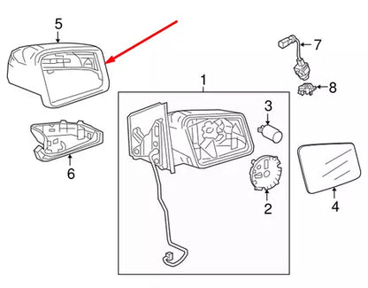 NEW MB GLA-CLASS X156 RIGHT WING MIRROR COVER CAP A24681102009191