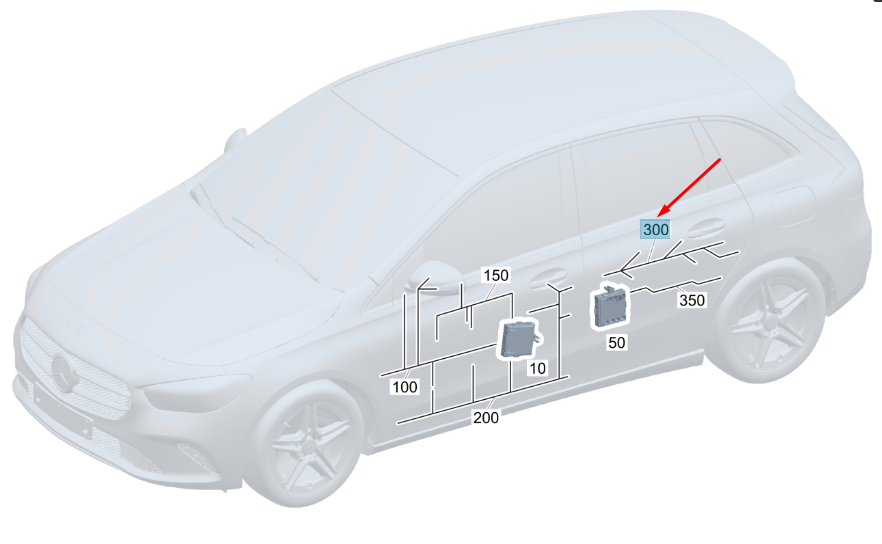 new mercedes-benz gla h247 amg rear left door wiring harness a2475409309