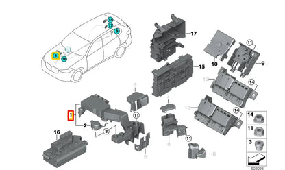 NEW BMW 3 G20 JUMP START BATTERY VOLTAGE TERMINAL 61146842526 ORIGINAL