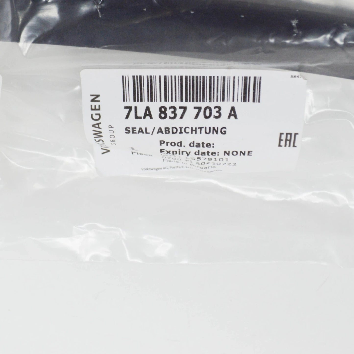 NEW VW TRANSPORTER T6 FRONT LEFT DOOR WINDOW OUTER SEAL 7LA837703A ORIGINAL