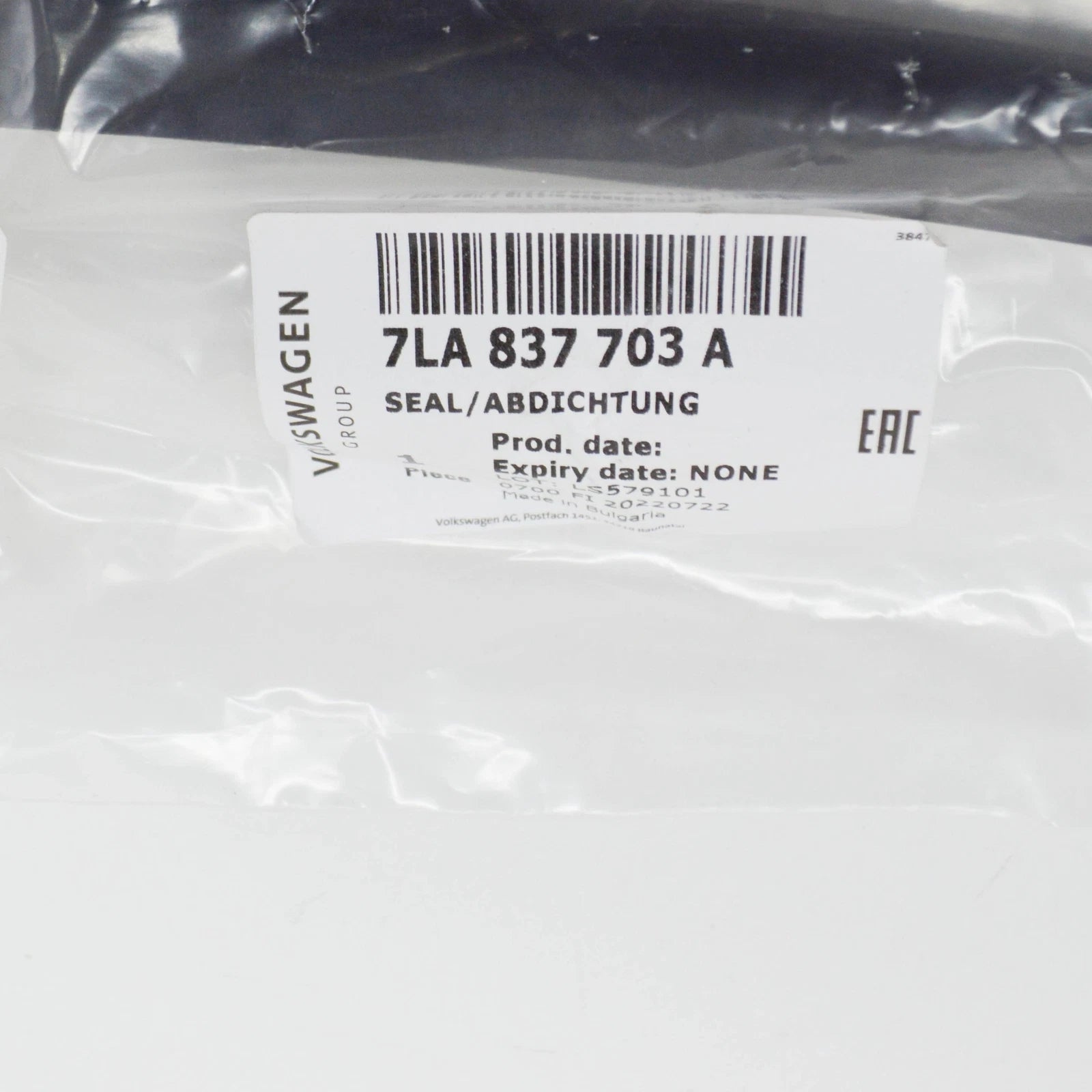 NEW VW TRANSPORTER T6 FRONT LEFT DOOR WINDOW OUTER SEAL 7LA837703A ORIGINAL