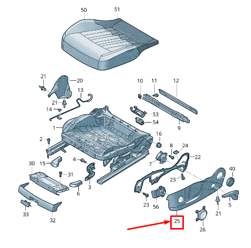 NEW AUDI A6 4A C8 FRONT LEFT OUTER SEAT TRIM 4K0881325ADS2 ORIGINAL